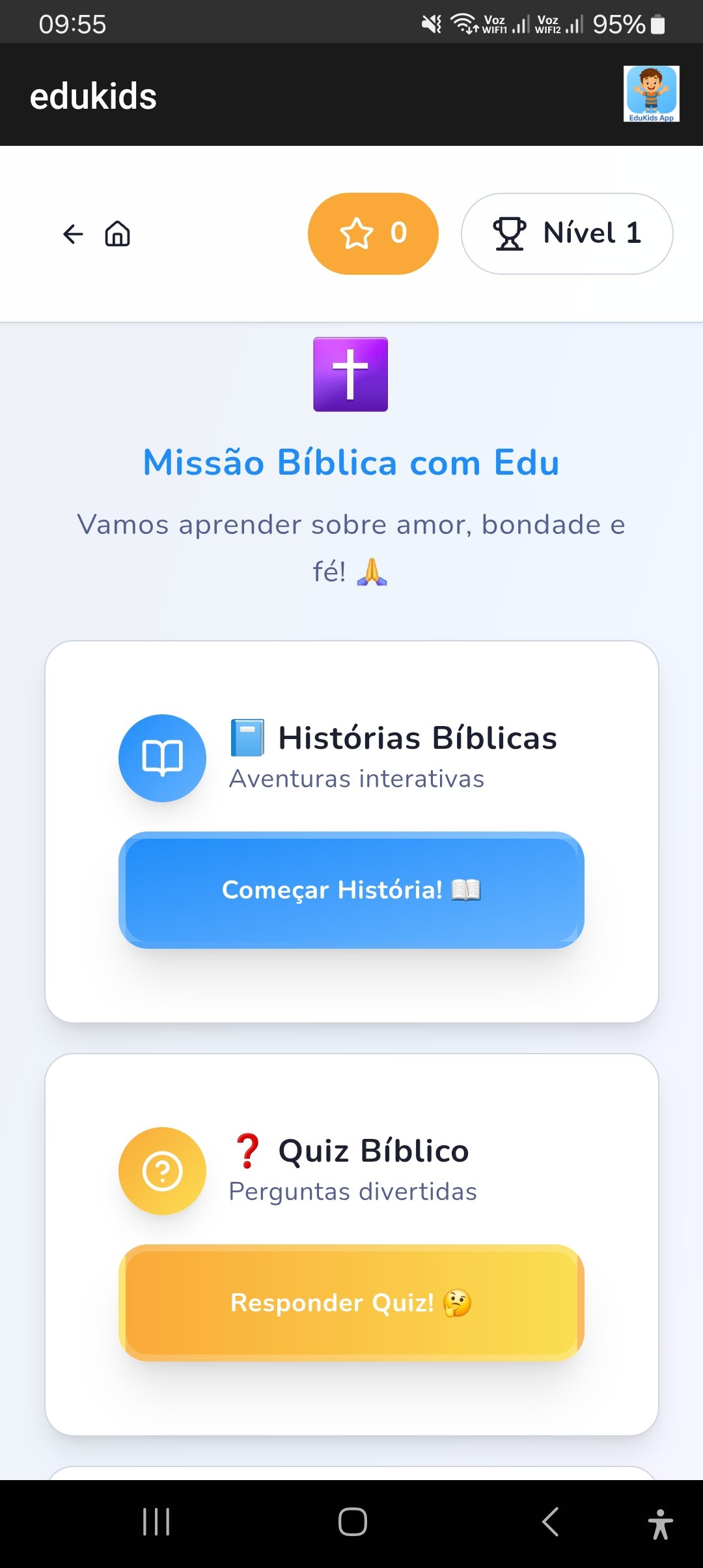 Tela do EduKids — laboratório das emoções